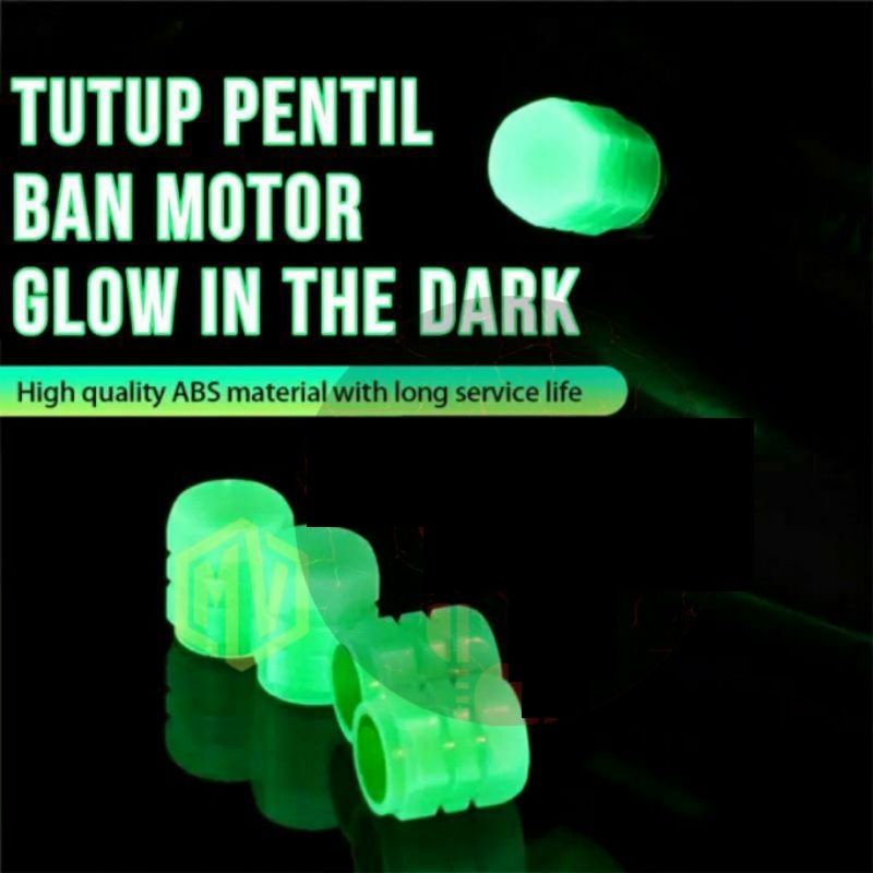 Tutup Pentil Ban Neon Glow In The Dark Mobil Motor Sepeda Luminous Glow In The Dark Glowing NEON tutup pentil ban warna cahaya pentil ban motor mobil harga satuan