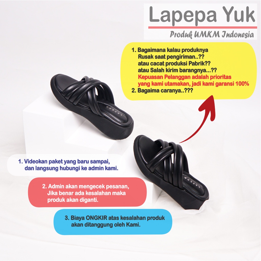 LAPEPA YUK - Sandal Platform Anak Perempuan Usia 2 sampai 10 Tahun TARA KIDS Sendal Anak cewek Wedges Wanita Empuk Model Silang Warna WHITE Putih Strap Lucu Cantik cewe Slop Usia Umur 3 4 5 6 7 8 9 thn Tahun Premium Ori Original Mall Official Store