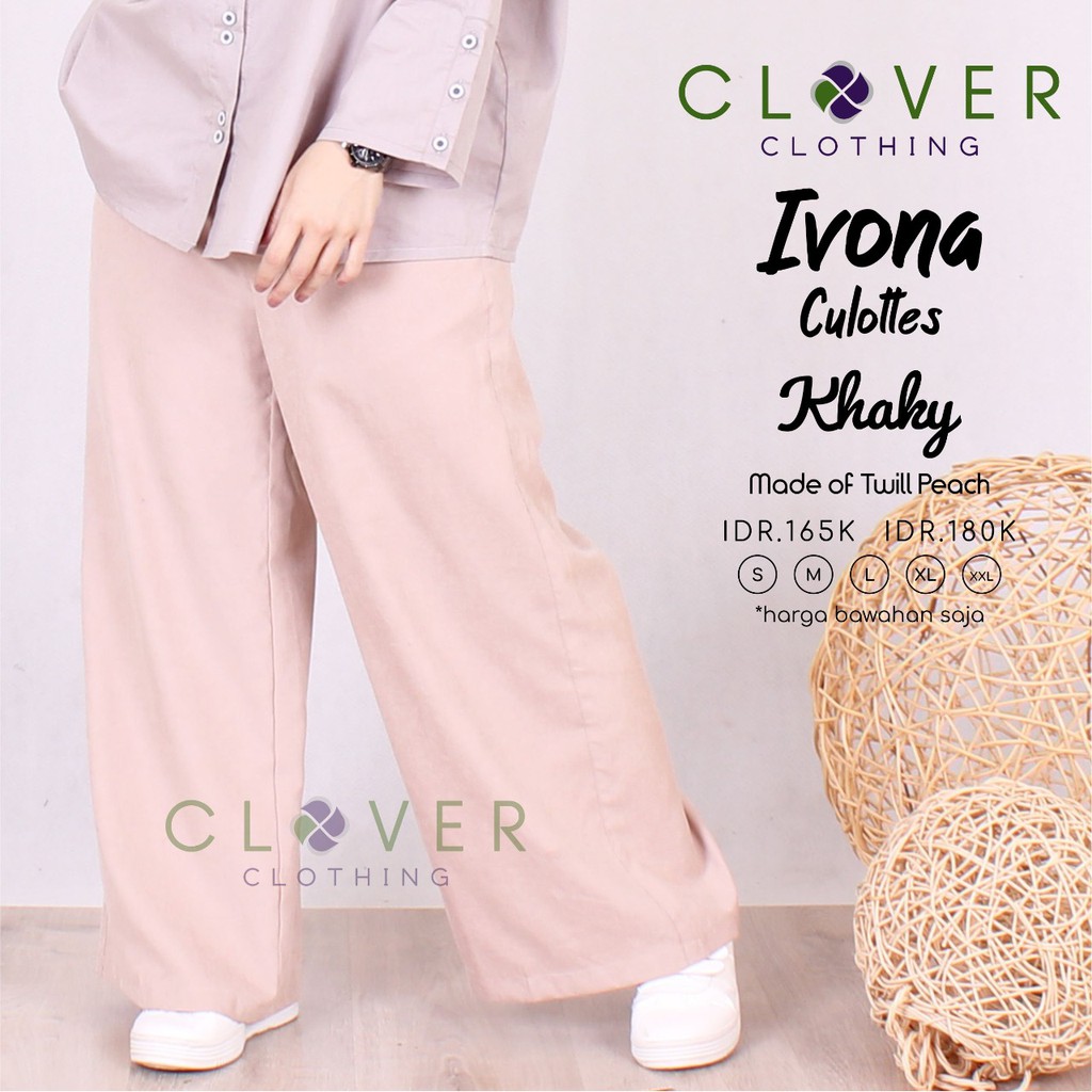 Bawahan Kulot Wanita Culottes Ivona-KHAKY