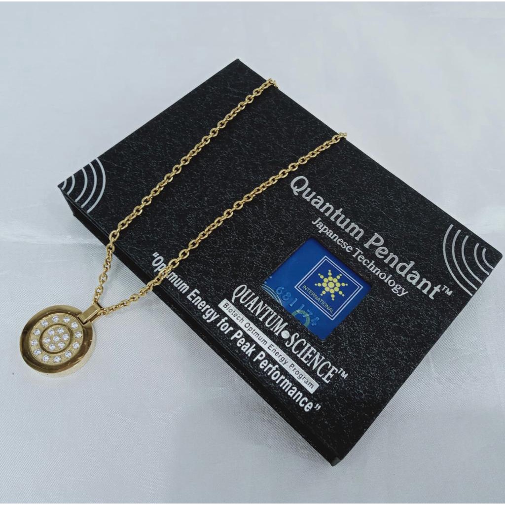 [PROMO TERBARU] 1 SET Kalung Kesehatan Quantum Pendant Permata Bio Energy - Gelang + Kalung+ Box + Sertifikat Card Original - COD