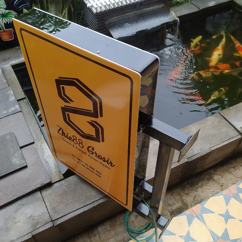 NeonBox 2sisiFull AKRILIK 3mm uk. 90x60,100x50,80x50,70x50,60x60 Lampu LED, bracket