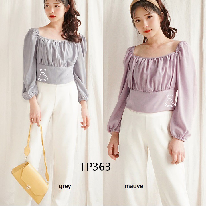 TP363 - ATASAN LENGAN BALON PASTEL KOREAN LOOK