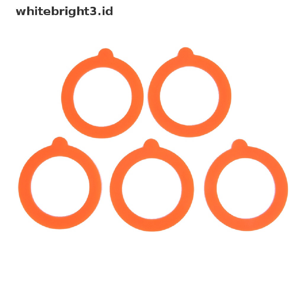 {whitebright3.id} 5Pcs Silicone Jar Gaskets Food Storege Jars Replacement Airtight Leak-Proof ,