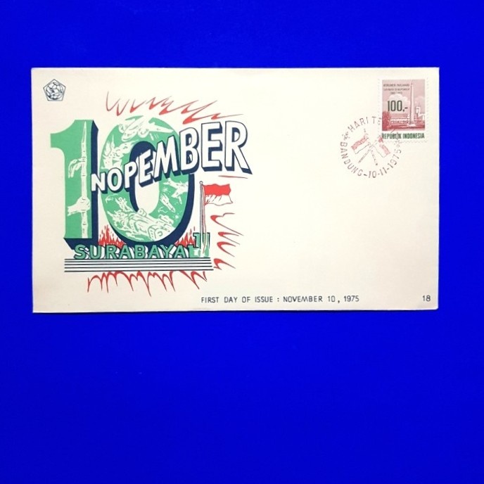 

Nikmati Prangko/Perangko Indonesia. Shp 1975. "Hari Pahlawan 10 Nopember 1945" Gilaa!!!