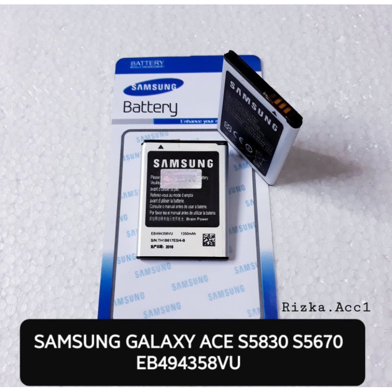 Baterai Samsung Galaxy Ace S5830 S5670 EB494358VU Original Battery Hp