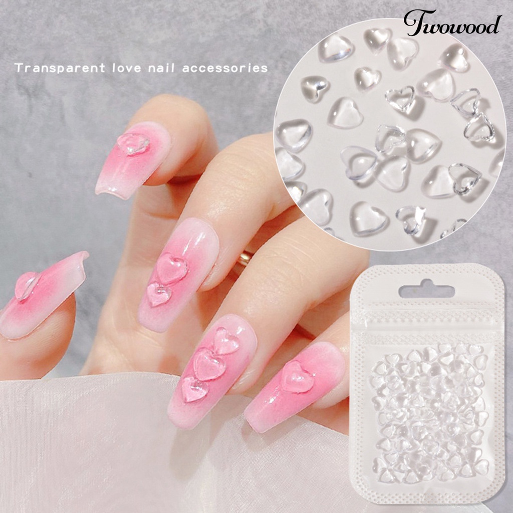 100pcs Aksesoris Kuku 3D Bahan Resin Untuk Dekorasi Manicure