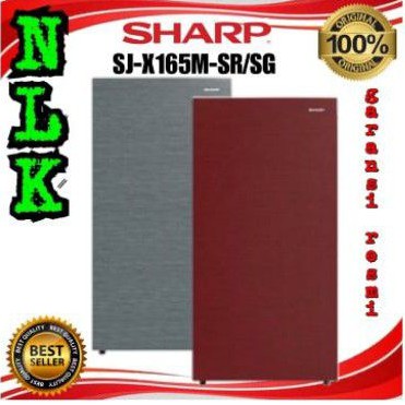 KULKAS SHARP 1 PINTU SJ-X165M SR/SG REFRIGERATOR SJ - X 165 M - SR / SG