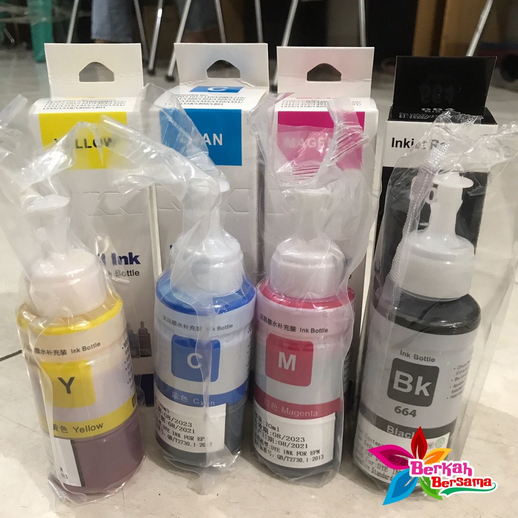 REFILL TINTA INK INKJET ISI ULANG PRINTER EPSON L100 L101 L110 L200 L210 L211 L300 L301 L303 L350 L351 L355 L455 L550 L551 L555 L558 L800 L801 70 ML BB5919