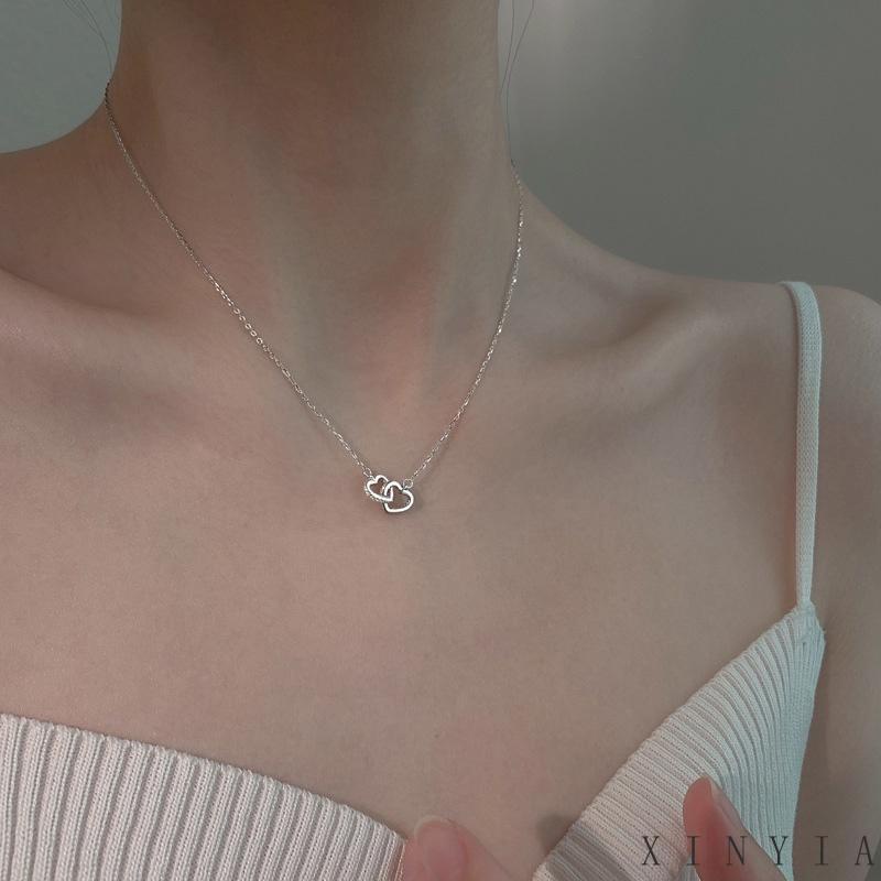 Kalung Rantai Liontin Hati Desain Simple Untuk Wanita Xia.id