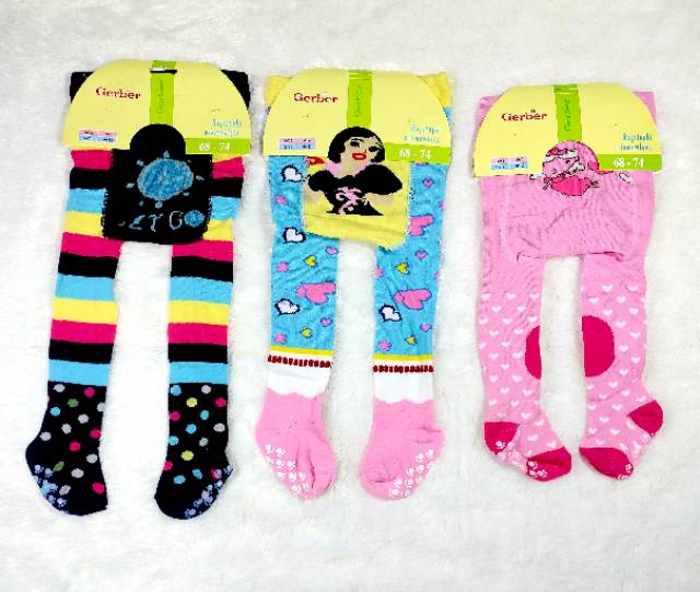 1 Pcs Legging Gerber/ Miti Motif Lucu Tutup Kaki Boy/Girl Uk 0-6 / 6-12 Bln