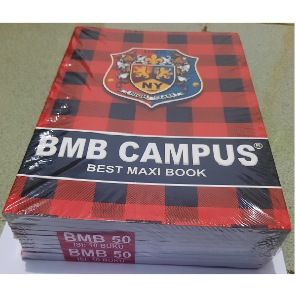 Buku tulis BMB Campus 50 lembar 10 buku Best Maxi Book Boxy - 1 pak