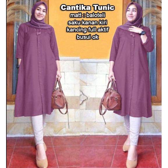 Boom - Tunik Cantika Jumbo, L, Xl, Xxl , 3Xl / Baju Muslim Wanita Jumbo/ Tunik Jumbo / Tunik Terbaru