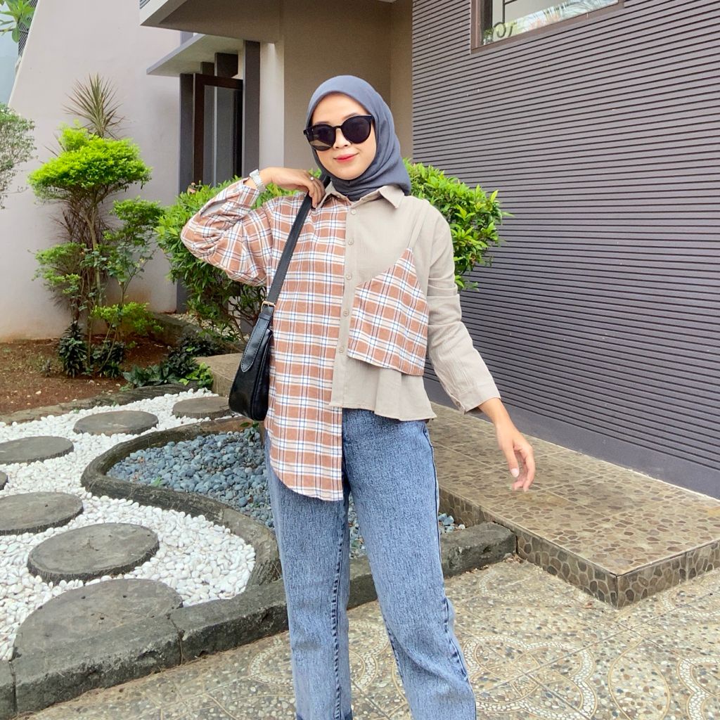 Tartan Shirt Kombinasi / Kemeja Tartan (33)-4