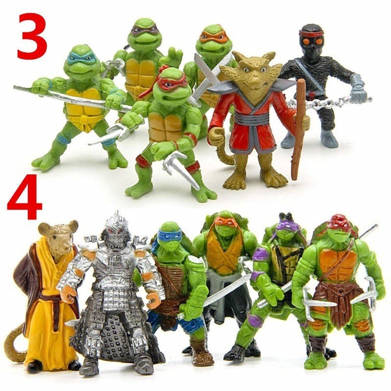 Mutant Ninja Turtles TMNT Mini Figures Action Figures Toy Set Classic Toys Kids