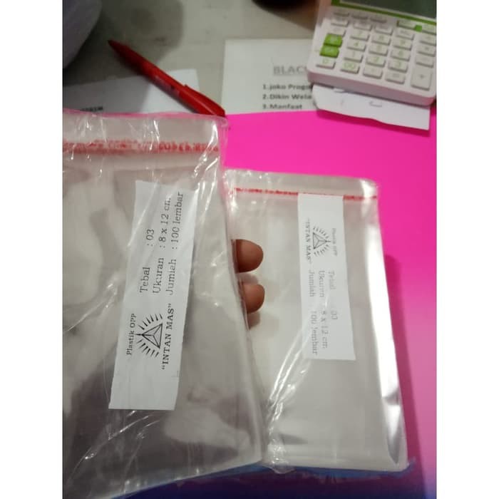 Murah Niiih !!! Plastik OPP 8 x 12 cm Seal/Lem