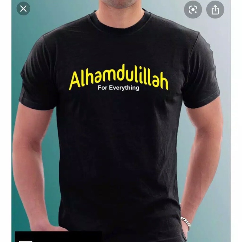 ALHAMDULILLAH KAOS DAKWAH ISLAM ATASAN BAJU T SHIRT PRIA WANITA MUSLIM ISLAMI ALZARA DAKWAH AL FATIH