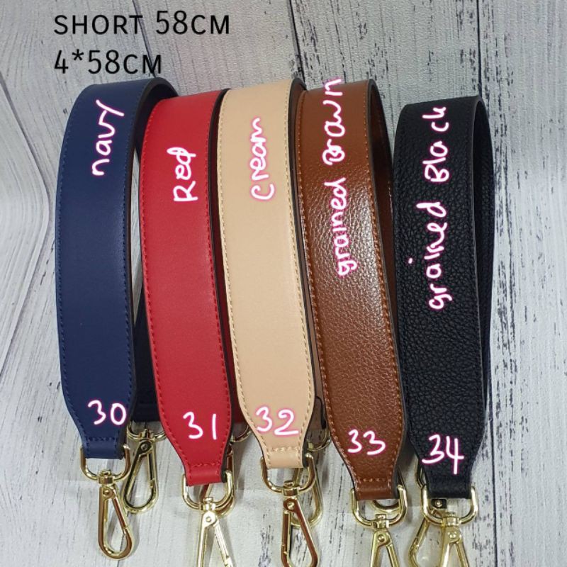 bagstrap short 58 cm PU leather two tone tali tas 2 warna strap tas polos