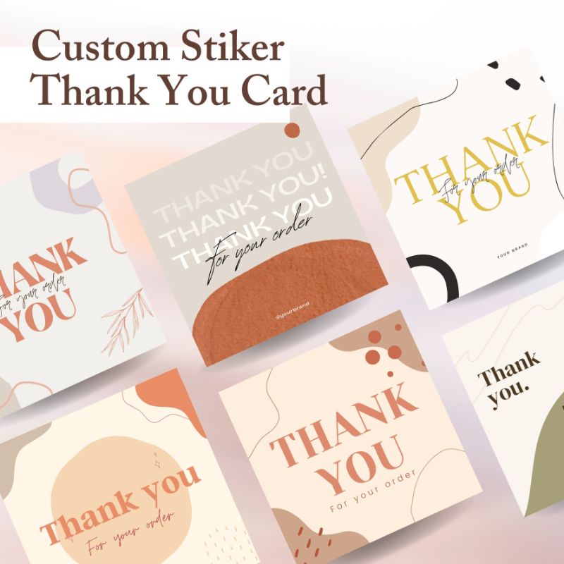 Sticker Thank You Card / Thank You Stiker Kotak