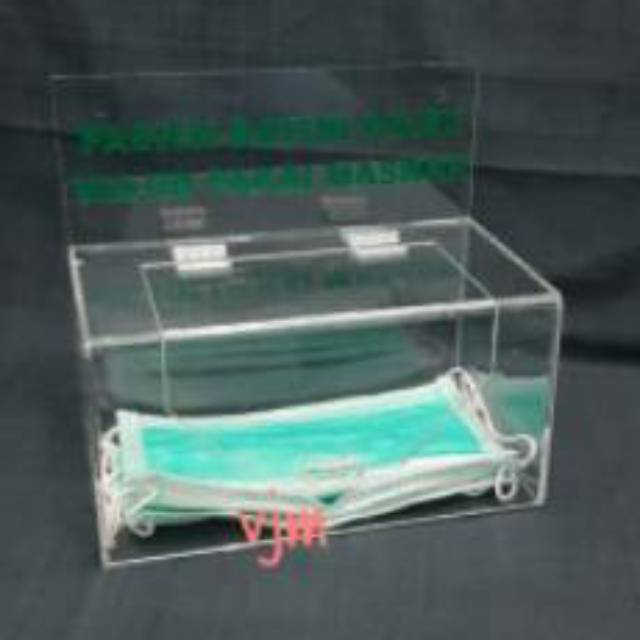 Tempat masker akrilik, acrylic tempat masker medis
