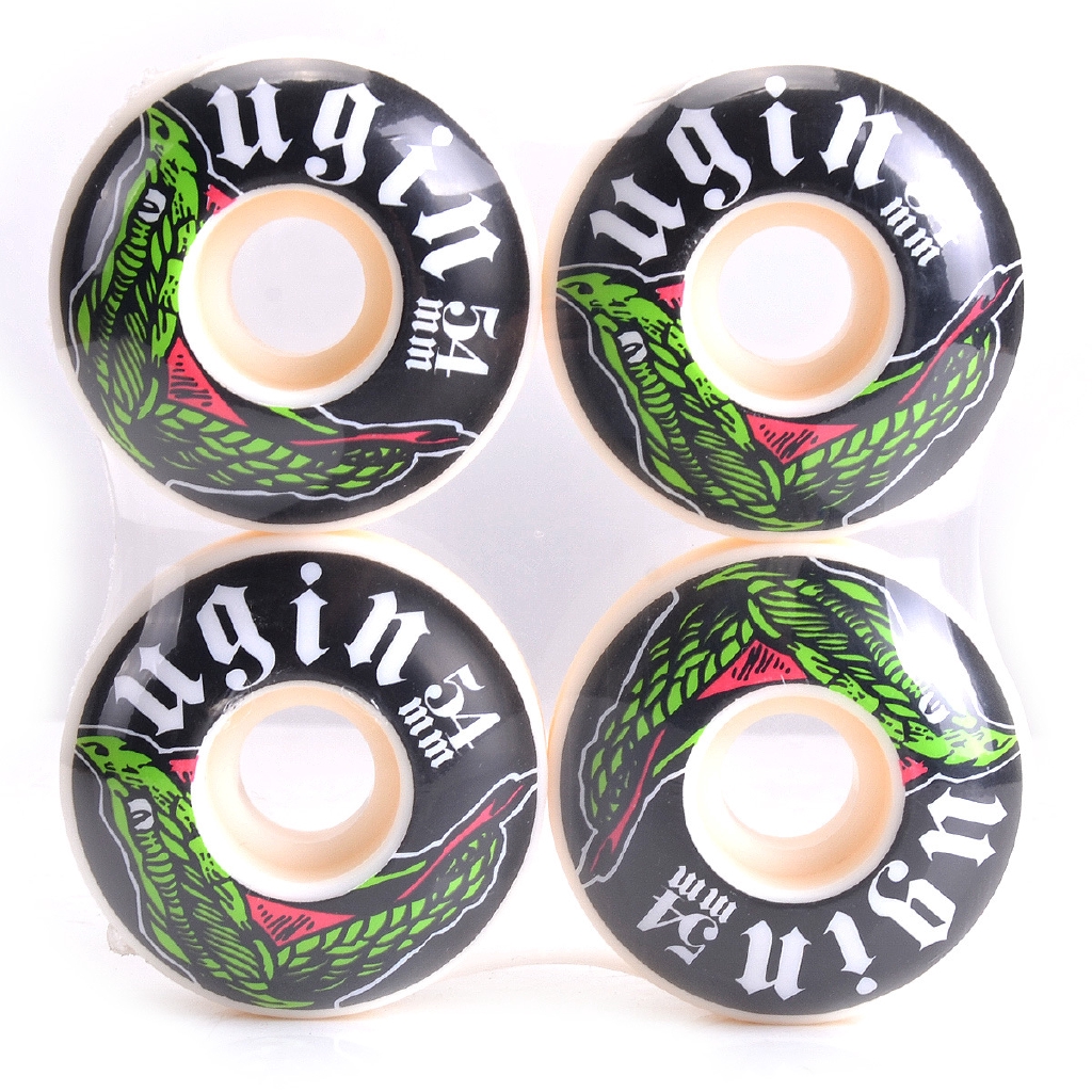 Ugin 4pcs Roda skateboard Bahan PU Ukuran 54x32