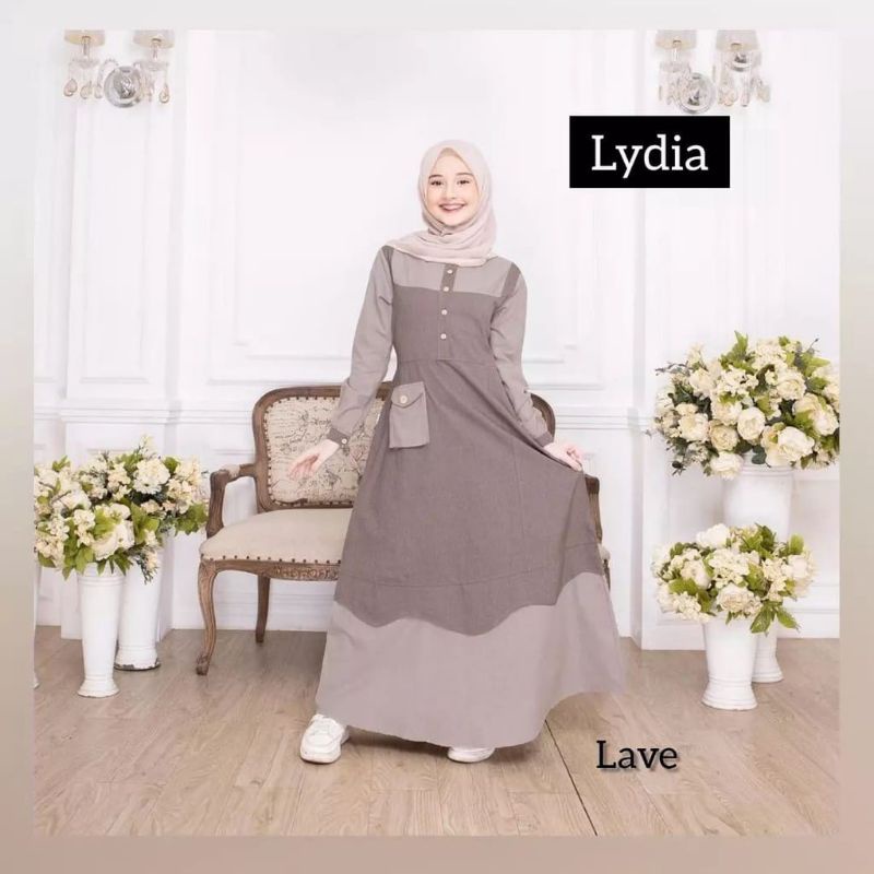 Lydia dress kids/ gamis anak tanggung model terbaru usia 10-12 tahun