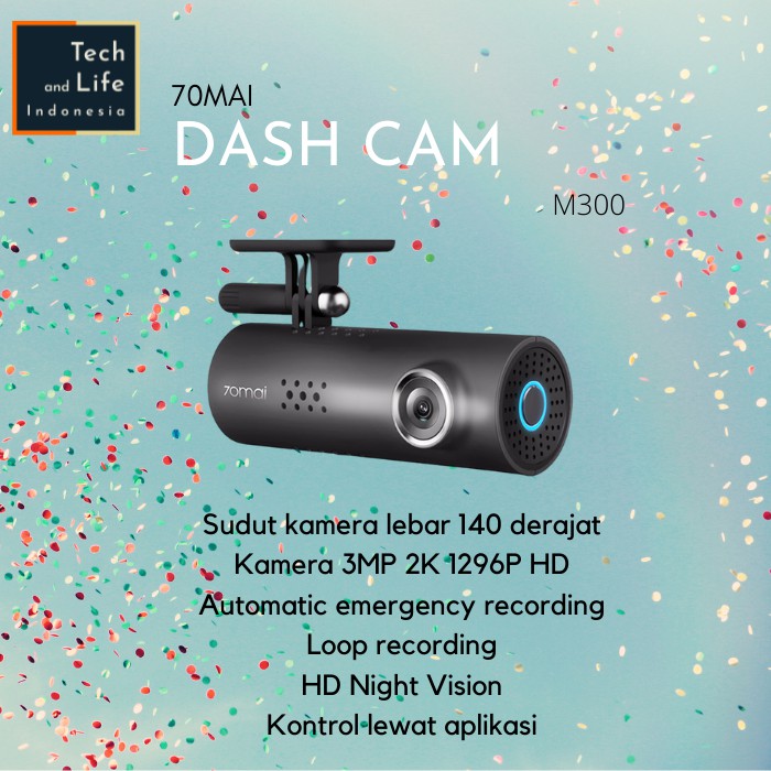 70mai Dash Cam M300 1296P 2K