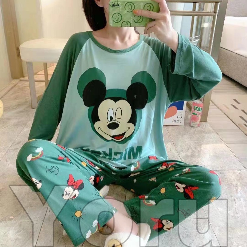 Pamelo PP786 Stelan baju tidur Import Baju Tidur Wanita Panjang PP Import Spandek PP10 PPJ-PP10 Mk ijo lis ijo