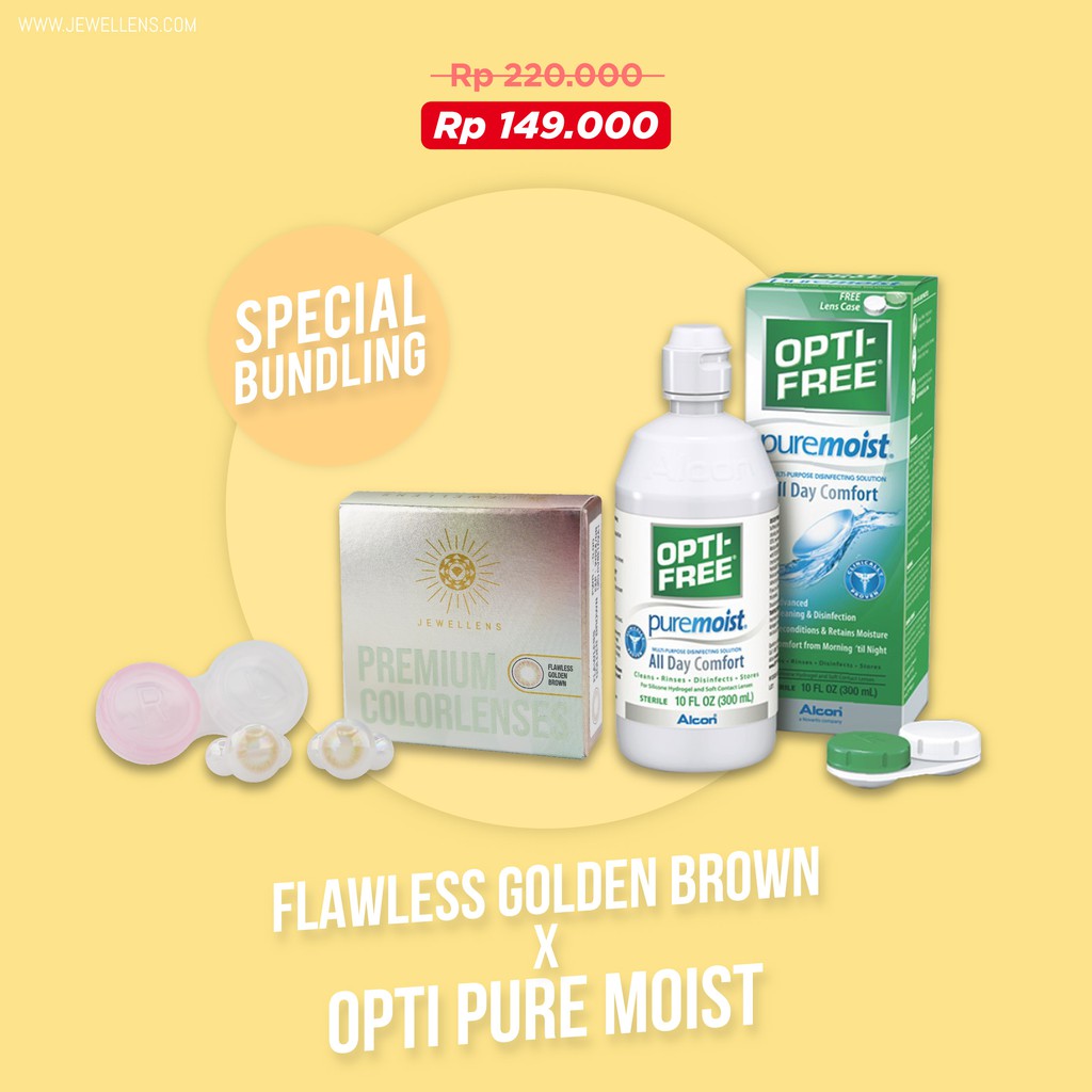 OPTIFREE X JEWELLENS (FLAWLESS GOLDEN BROWN)