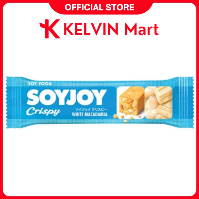 

Soyjoy Crispy White Macadamia Bar Kedelai pck 25g | KELVIN Mart