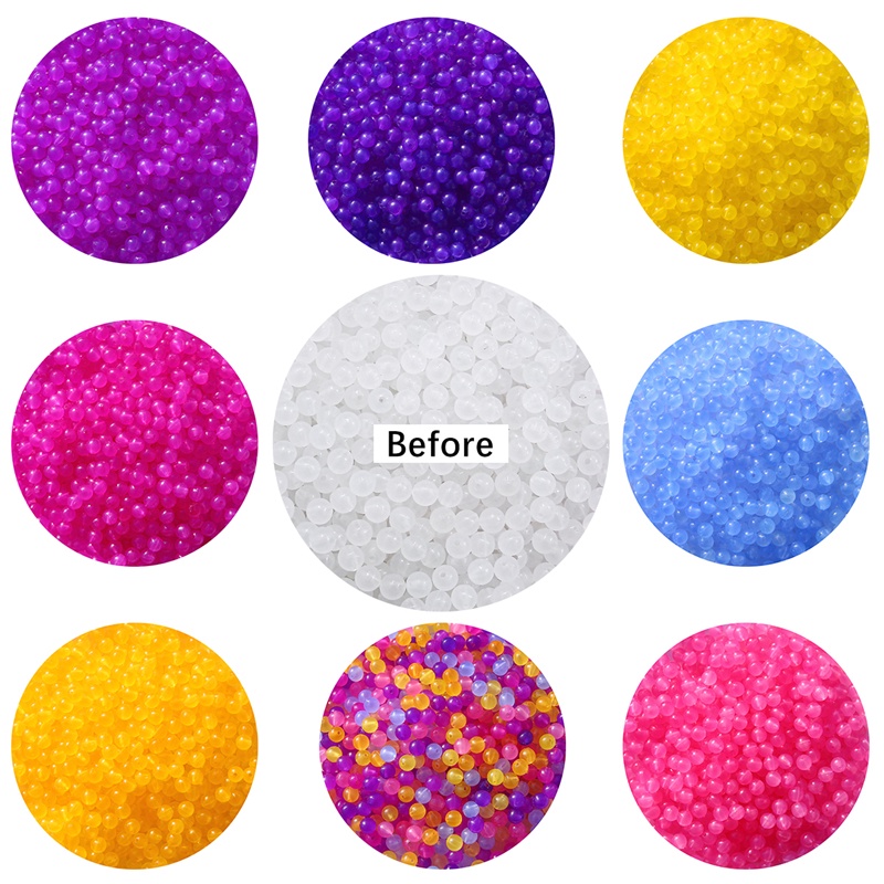 100 Pcs/lot 8 Mm Bulat Bola Ultraviolet Matahari Warna Berubah Longgar Spacer Manik-manik untuk Perhiasan Menandai DIY Pesta Bercahaya Alat Peraga