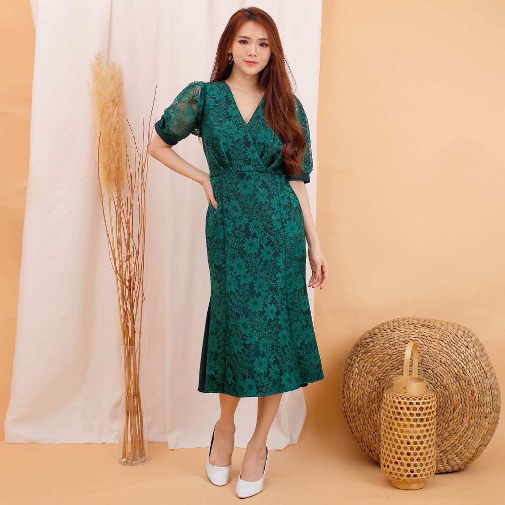 Kathryn collection# 150, MEDIUM DUYUNG SCUBA IMPPORT PREMIUM KOMBINASI BRUKAT GLITER