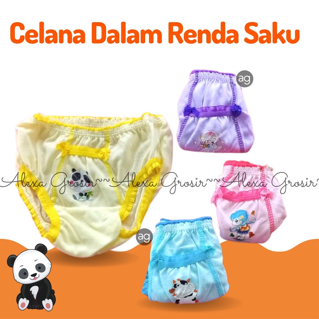 CELANA DALAM ANAK CEWEK LUCU SIZE  BonBon Meow Telinga Timbul //alexa