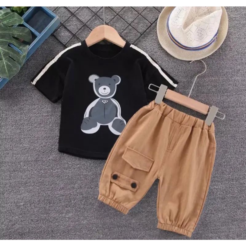 PAKAIAN ANAK/SETELAN ANAK/BAJU ANAK/SETELAN OANDA STRIP 1-5TAHUN UNISEX