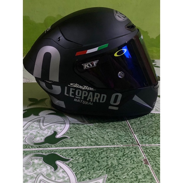 Sticker helm Leopard Dalla Porta set murah kyt tt course nfr stiker DallaPorta cutting helm