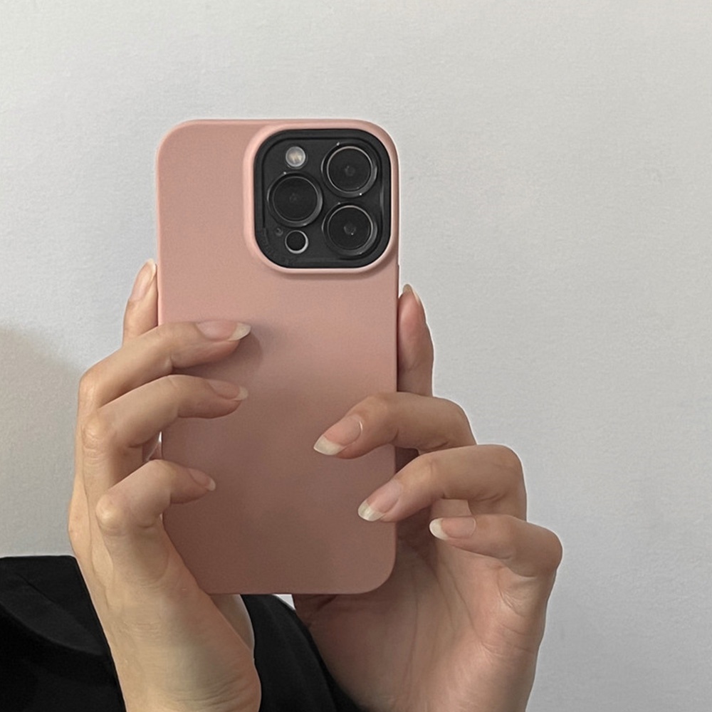 Soft Case TPU Matte Shockproof Warna Coklat Kopi Untuk IPhone 11 7Plus 8Plus XR 14 13 12 Pro Max