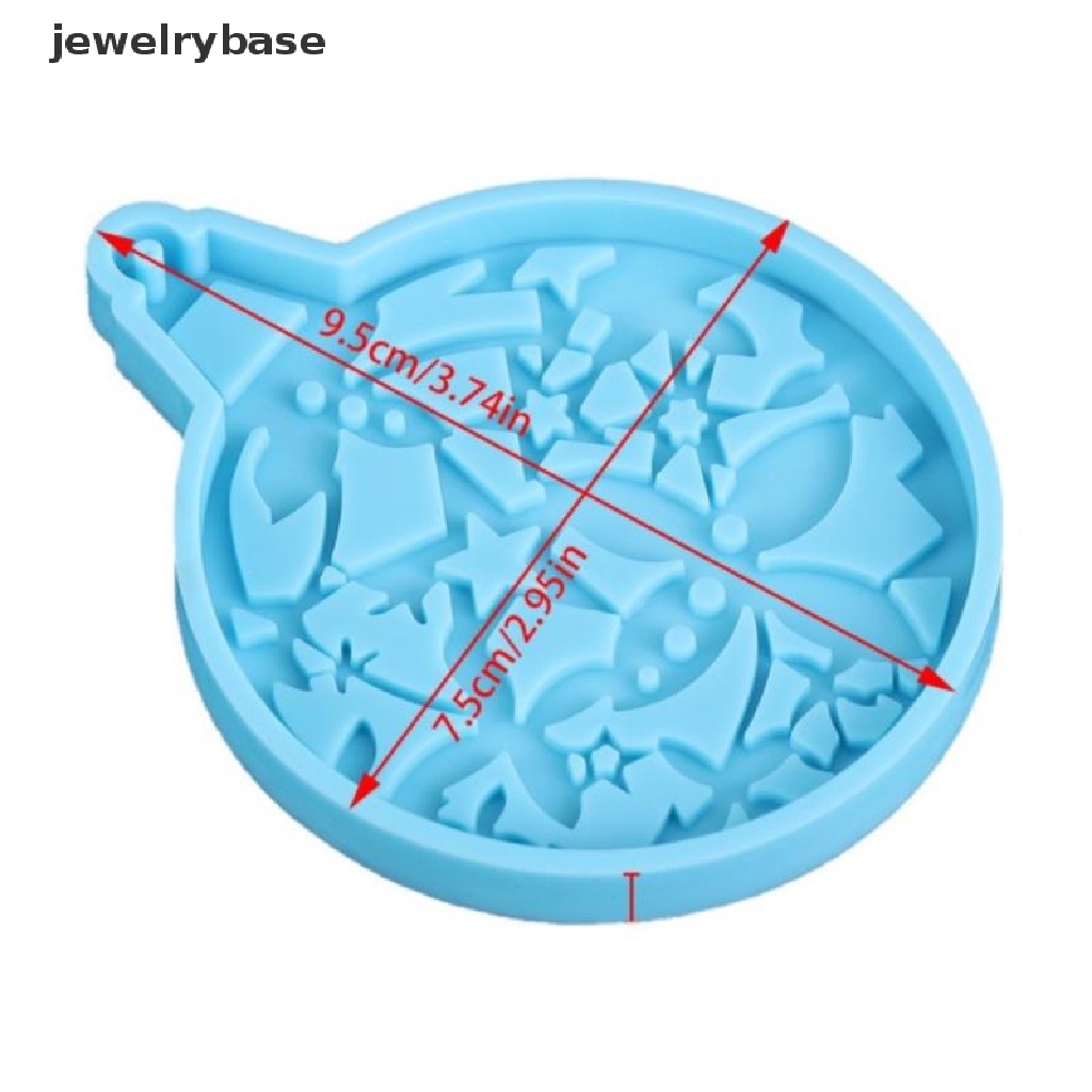 Cetakan Gantungan Kunci Bentuk Bola Natal Bahan Silikon Untuk Kerajinan
