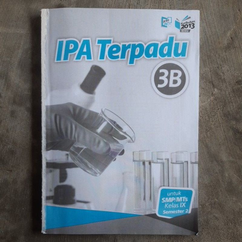 buku Ipa Terpadu Smp kelas 7.8 1a.1b.2a.2b.3a.3b revisi kurikulum 13-3b tanpa cover