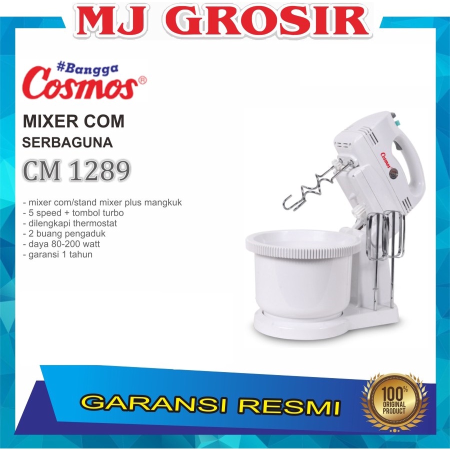 PROMO STAND MIXER COM COSMOS CM 1289 SERBAGUNA MESIN PENGHALUS