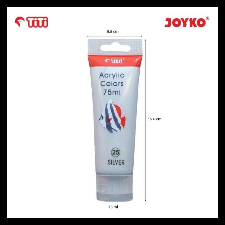 

Ready Acrylic Color Cat Akrilik Joyko Titi Acc-75Ml-25 Silver Color Warna