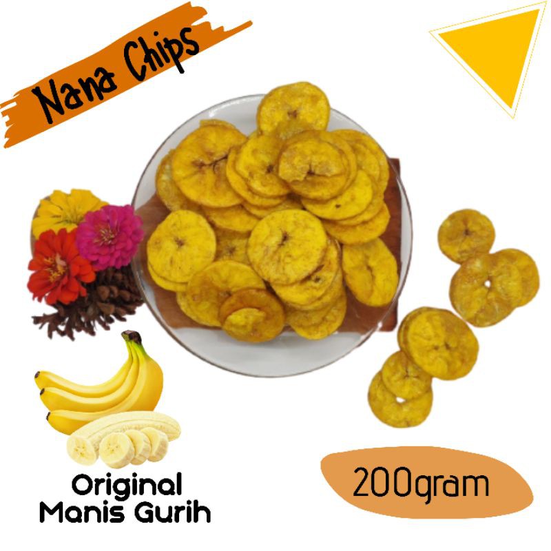 

Nana Chips Keripik pisang kripik pisang original manis gurih aneka rasa Nana Chips 200gram