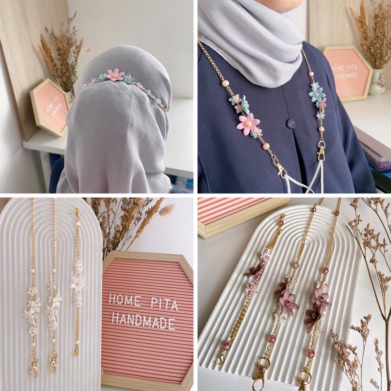 Grosir (SSC) Strap Masker Rantai Masker Strapmask Mask Lanyard Korea Konektor Hijab Chain Kalung