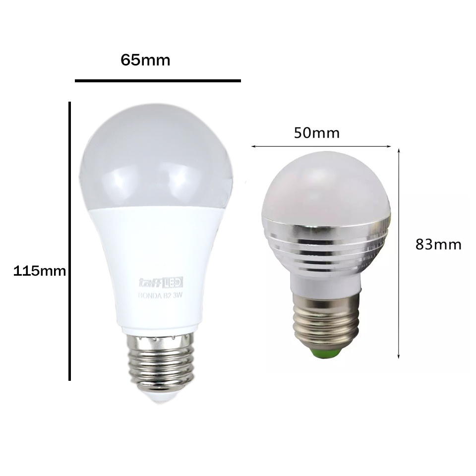 RGBW Light Bulb 3W E27 Colorful Remote Control 360 Degree Atmosphere