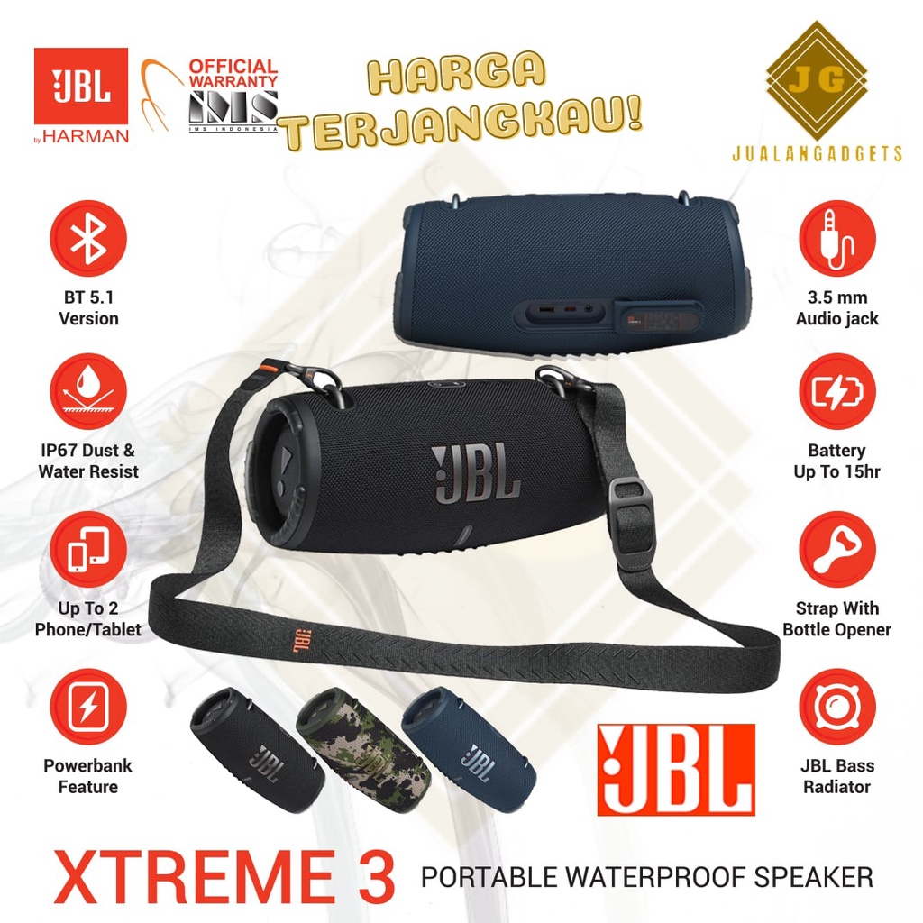 Speaker JBL Xtreme 3 Bluetooth Speaker - Garansi Resmi IMS