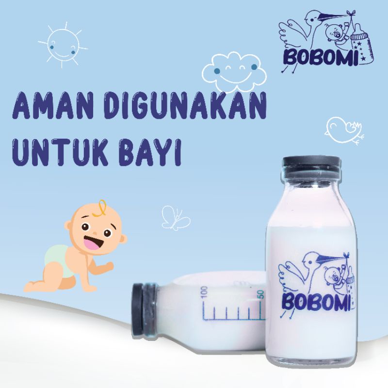 BOTOL ASI KACA BOBOMI 100ML 1 BOX ISI 10 PCS FREE BUBLE WRAp