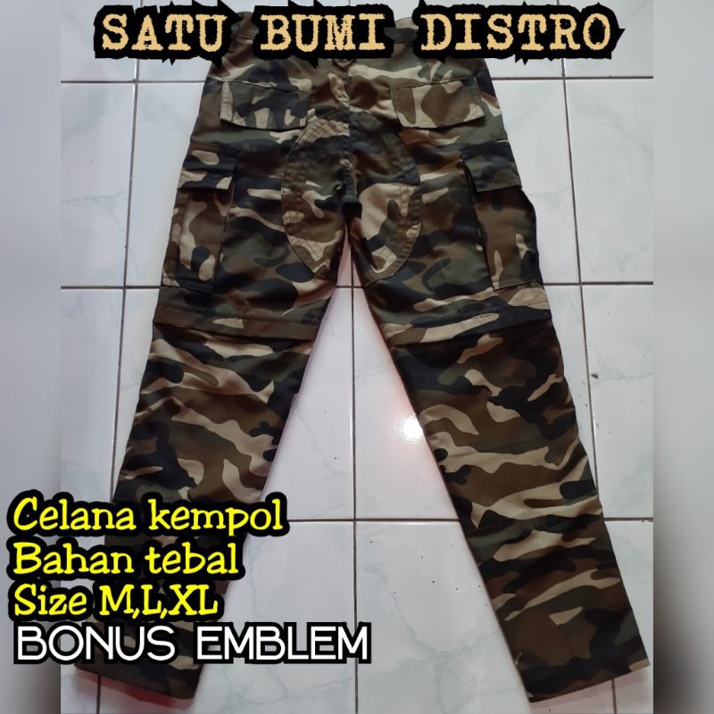 Celana alpin panjang army cokelat | doreng | loreng