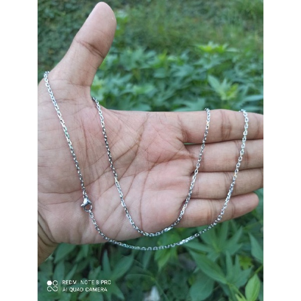 KALUNG TITANIUM NURI KECIL SEKAKEL WARNA SILVER