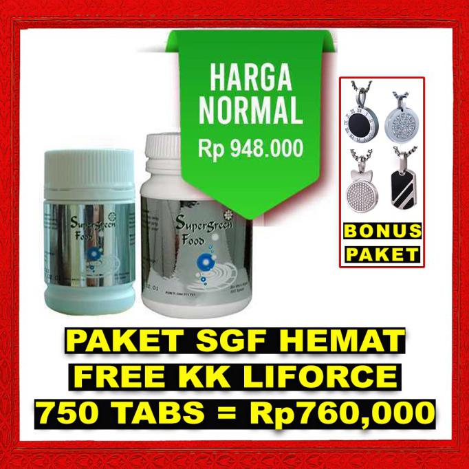 Suplemen Makanan Sel Supergreen Food SGF 150 tabs KK Indonesia - SGF 50 TABS 1