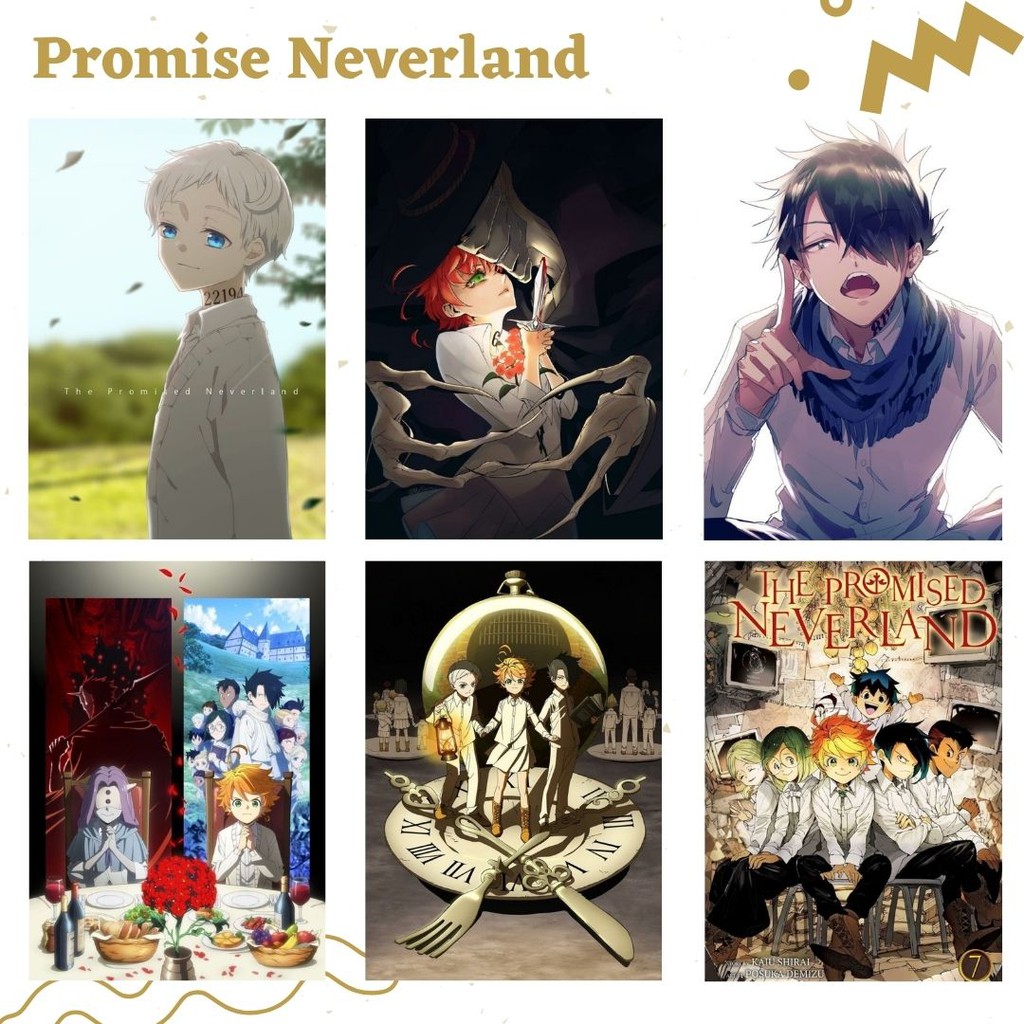 POSTER ANIME #2 (6 pcs) - BISA CUSTOM - POSTER DINDING - POSTER AESTHETIC - ANIME-Promise Neverland