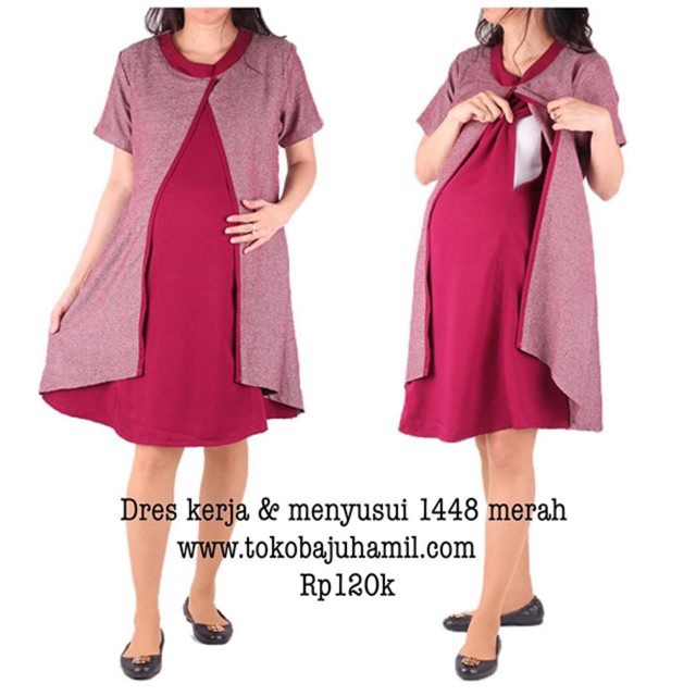 Dres hamil menyusui 1448 pink