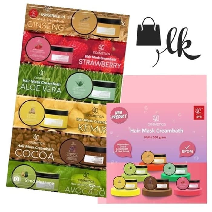 ✨LACIKOSME✨ HAIR MASK CREAMBATH BY SYB BPOM 500GR